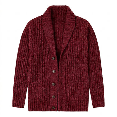 Men’s Chunky Knit Shawl Collar Cardigan-Cardigan for men-CaldwellVoss