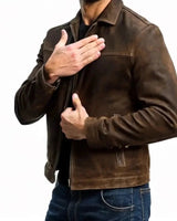 Men’s Collared Zip-Front Jacket-Jackets for men-CaldwellVoss