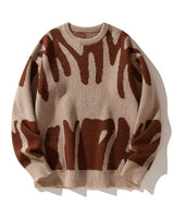 Men’s Crew Neck Graphic Knit Sweater-Sweaters for men-CaldwellVoss