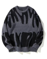 Men’s Crew Neck Graphic Knit Sweater-Sweaters for men-CaldwellVoss