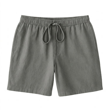 Men's Drawcord Elastic Waist Linen Shorts-Shorts for men-CaldwellVoss