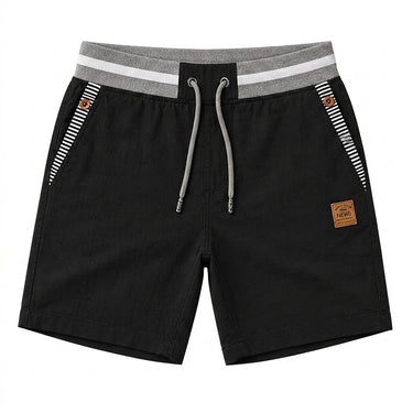 Men’s Drawstring Shorts with Striped Trim-Shorts for men-CaldwellVoss