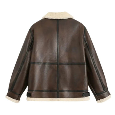 Men’s Faux Shearling Lined Aviator Jacket-Jackets for men-CaldwellVoss