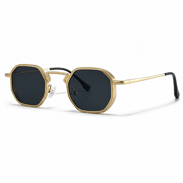 Men’s Full-Rim Geometric Sunglasses with Angled Bridge-Glasses for men-CaldwellVoss
