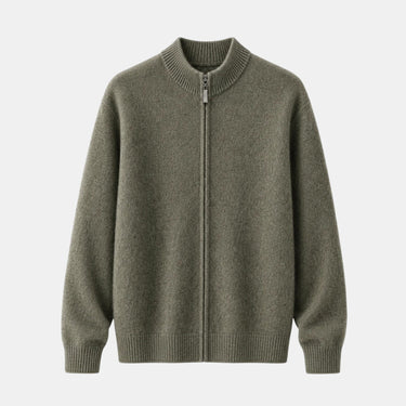 Men’s Full Zip Mock Neck Knit Jacket-Sweaters for men-CaldwellVoss
