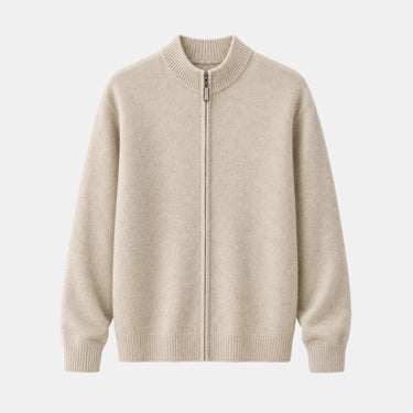 Men’s Full Zip Mock Neck Knit Jacket-Sweaters for men-CaldwellVoss