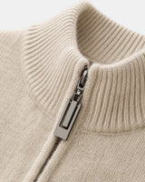 Men’s Full Zip Mock Neck Knit Jacket-Sweaters for men-CaldwellVoss