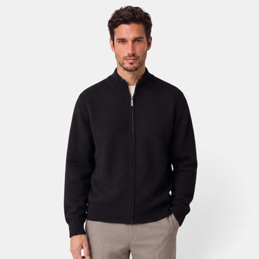 Men’s Full Zip Mock Neck Knit Jacket-Sweaters for men-CaldwellVoss