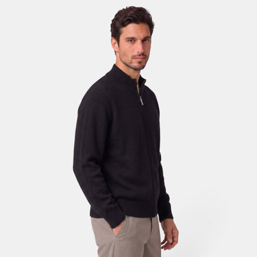 Men’s Full Zip Mock Neck Knit Jacket-Sweaters for men-CaldwellVoss
