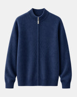 Men’s Full Zip Mock Neck Knit Jacket-Sweaters for men-CaldwellVoss