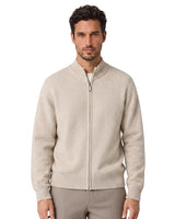 Men’s Full Zip Mock Neck Knit Jacket-Sweaters for men-CaldwellVoss