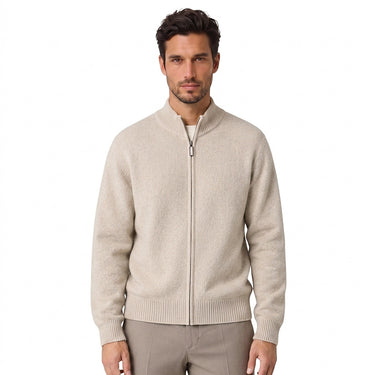 Men’s Full Zip Mock Neck Knit Jacket-Sweaters for men-CaldwellVoss