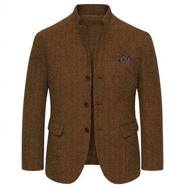 Men’s Herringbone Tweed Blazer Jacket-Jackets for men-CaldwellVoss