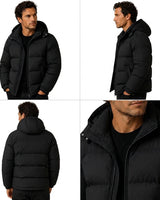 Men’s Hooded Puffer Jacket with Zip Closure-Jackets for men-CaldwellVoss