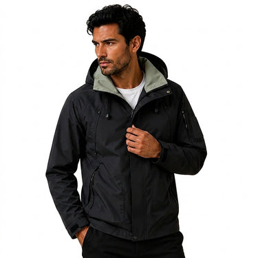 Men’s Hooded Utility Jacket with Contrast Lining-Jackets for men-CaldwellVoss