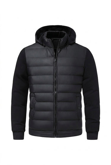 Men’s Hybrid Puffer Jacket with Hood-Jackets for men-CaldwellVoss