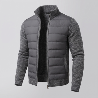 Men’s Hybrid Puffer Jacket with Knit Sleeves-Jackets for men-CaldwellVoss