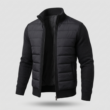 Men’s Hybrid Puffer Jacket with Knit Sleeves-Jackets for men-CaldwellVoss