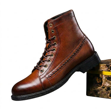 Men’s Lace-Up Ankle Boots with Braided Side Detail-Footwear for men-CaldwellVoss