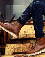 Men’s Lace-Up Moc-Toe Ankle Boots-Footwear for men-CaldwellVoss