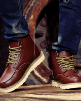 Men’s Lace-Up Moc-Toe Ankle Boots-Footwear for men-CaldwellVoss