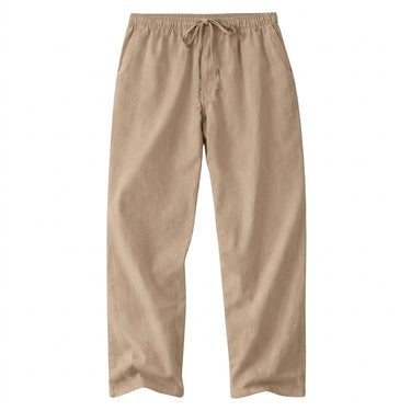 Men’s Linen Blend Wide Leg Trousers-Pants for Men-CaldwellVoss
