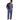 Men's Linen Shirt and Pants Matching Set Dark Blue