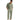 Men's Linen Shirt and Pants Matching Set Olive Green