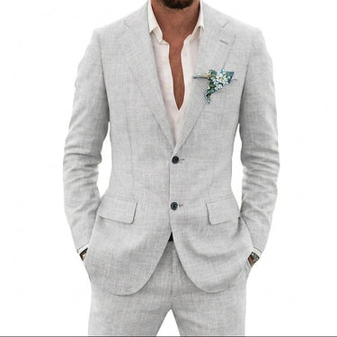 Men’s Linen Suit with Notched Lapels-Suits for men-CaldwellVoss
