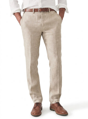 Men’s Linen Trousers with Belt Loops-Pants for Men-CaldwellVoss