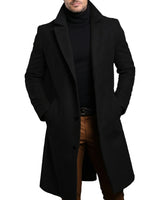 Men’s Long Overcoat with Three Button Closure-Coats for men-CaldwellVoss