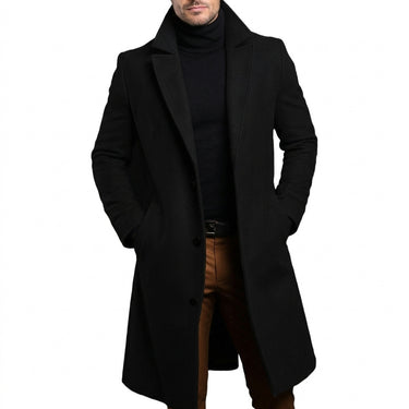 Men’s Long Overcoat with Three Button Closure-Coats for men-CaldwellVoss