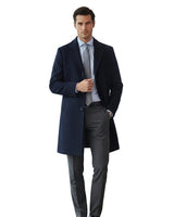 Men’s Long Overcoat with Three Button Closure-Coats for men-CaldwellVoss