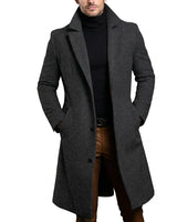 Men’s Long Overcoat with Three Button Closure-Coats for men-CaldwellVoss