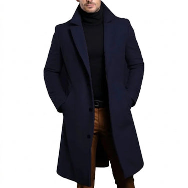 Men’s Long Overcoat with Three Button Closure-Coats for men-CaldwellVoss