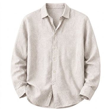 Men's Long Sleeve Linen Button-Up Shirt-Shirts for men-CaldwellVoss