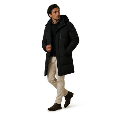Men’s Longline Puffer Coat with Hood-Coats for men-CaldwellVoss