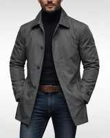 Men’s Mid-Length Button-Front Coat-Coats for men-CaldwellVoss