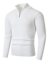 Men’s Quarter-Zip Cable Knit Sweater-sweaters for men-CaldwellVoss