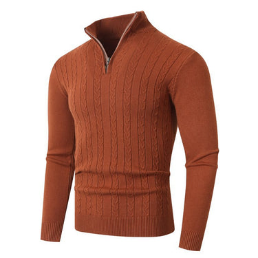 Men’s Quarter-Zip Cable Knit Sweater-sweaters for men-CaldwellVoss