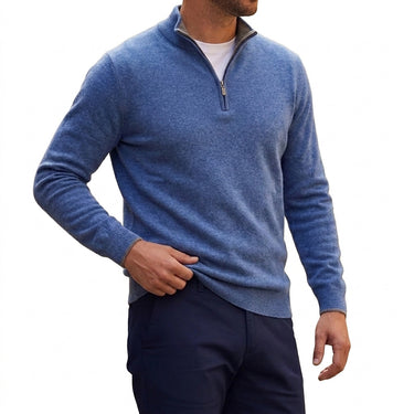 Men’s Quarter-Zip Knit Sweater-Sweaters for men-CaldwellVoss