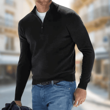 Men’s Quarter Zip Pullover Sweater-Sweaters for men-CaldwellVoss
