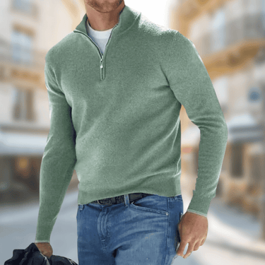 Men’s Quarter Zip Pullover Sweater-Sweaters for men-CaldwellVoss