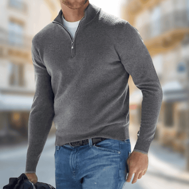 Men’s Quarter Zip Pullover Sweater-Sweaters for men-CaldwellVoss