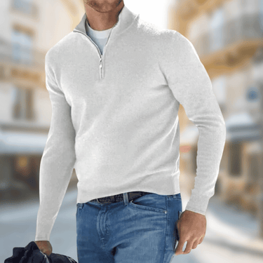 Men’s Quarter Zip Pullover Sweater-Sweaters for men-CaldwellVoss
