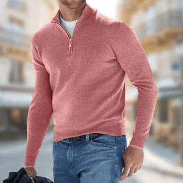 Men’s Quarter Zip Pullover Sweater-Sweaters for men-CaldwellVoss