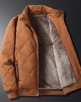 Men’s Quilted Bomber Jacket with Stand Collar-Jackets for men-CaldwellVoss