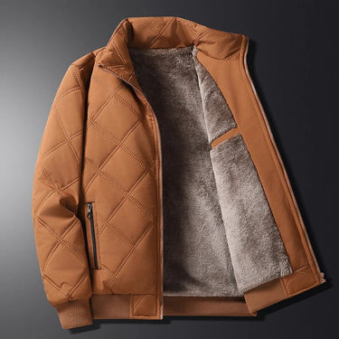 Men’s Quilted Bomber Jacket with Stand Collar-Jackets for men-CaldwellVoss