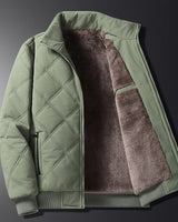 Men’s Quilted Bomber Jacket with Stand Collar-Jackets for men-CaldwellVoss