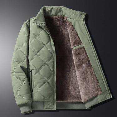 Men’s Quilted Bomber Jacket with Stand Collar-Jackets for men-CaldwellVoss
